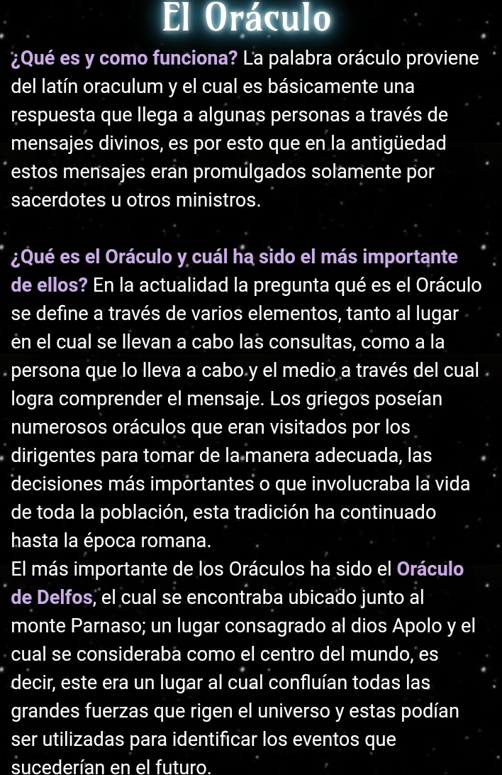 Antes subrayé oráculo, el motivo es porque las características de un oráculo son parecidas a las habilidades de Baek, según la descripción que dan en un VCR, él puede ver el futuro y al parecer su objeto para hacerlo es un orbe.El oráculo también ocupa un orbe y ve el futuro.