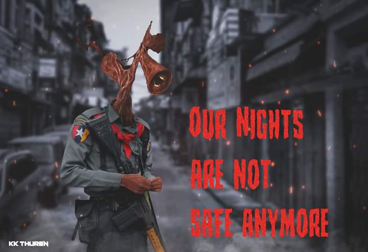 Winkhin8's tweet photo. Stop Night Arresting
#WhatsHappeningInMyanmar 
#SaveMyanmar 
#StopNightArrest https://t.co/ecsDzDPi9o