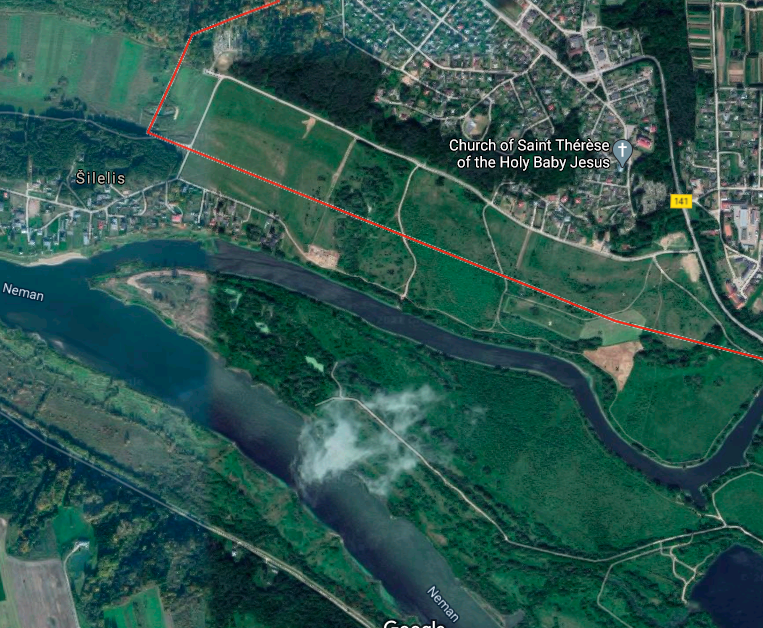Undeterred by the capture of Kaunas, the Lithuanians moved upstream to Vyrgalė island (now Raudondvaris), an island at the confluence of the Nemunas and Nevėžis rivers (that confluence today, via Google Maps)
