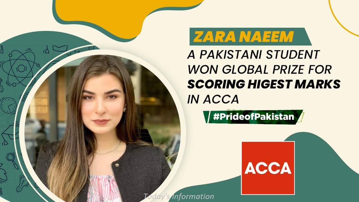 The ACCA student from Pakistan secures the best grades in the world ||ACCA Pakistan ||Zara Naeem
todaysinfopk.blogspot.com/2021/02/the-ac…

#PrideofPakistan #pawrihorihai #GrooveMera #نازش_کا_بڈے #K2WinterExpedition #جعلی_شیر_کرین_سےڈھیر