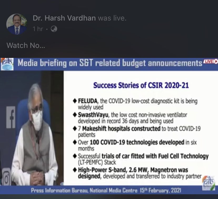 DG CSIR highlighting the select success stories of the year that was during the press conference by Hon’ble Minister <a href="/drharshvardhan/">Dr Harsh Vardhan</a>