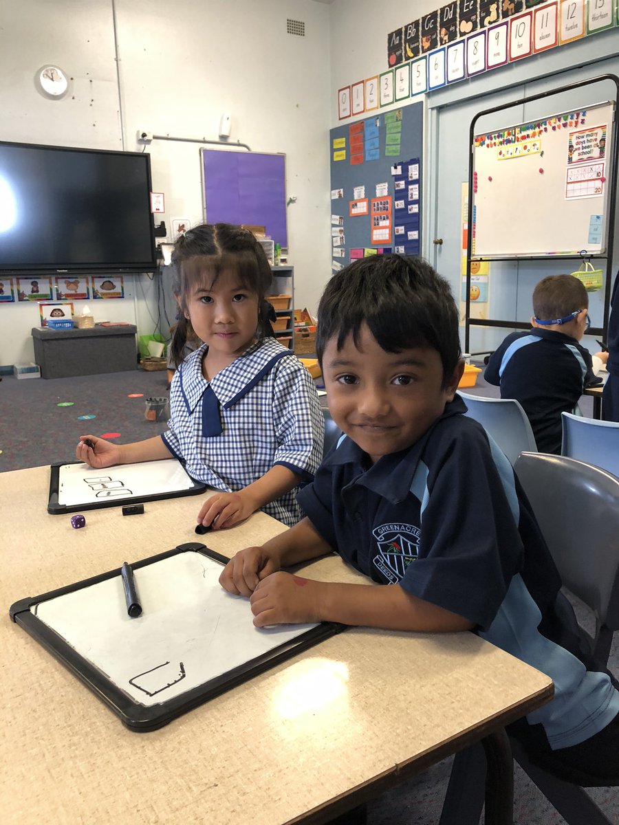 Developing KC’s ability to subitise numbers in dot patterns and representing them in drawings. Some students have learned to count to check their totals.