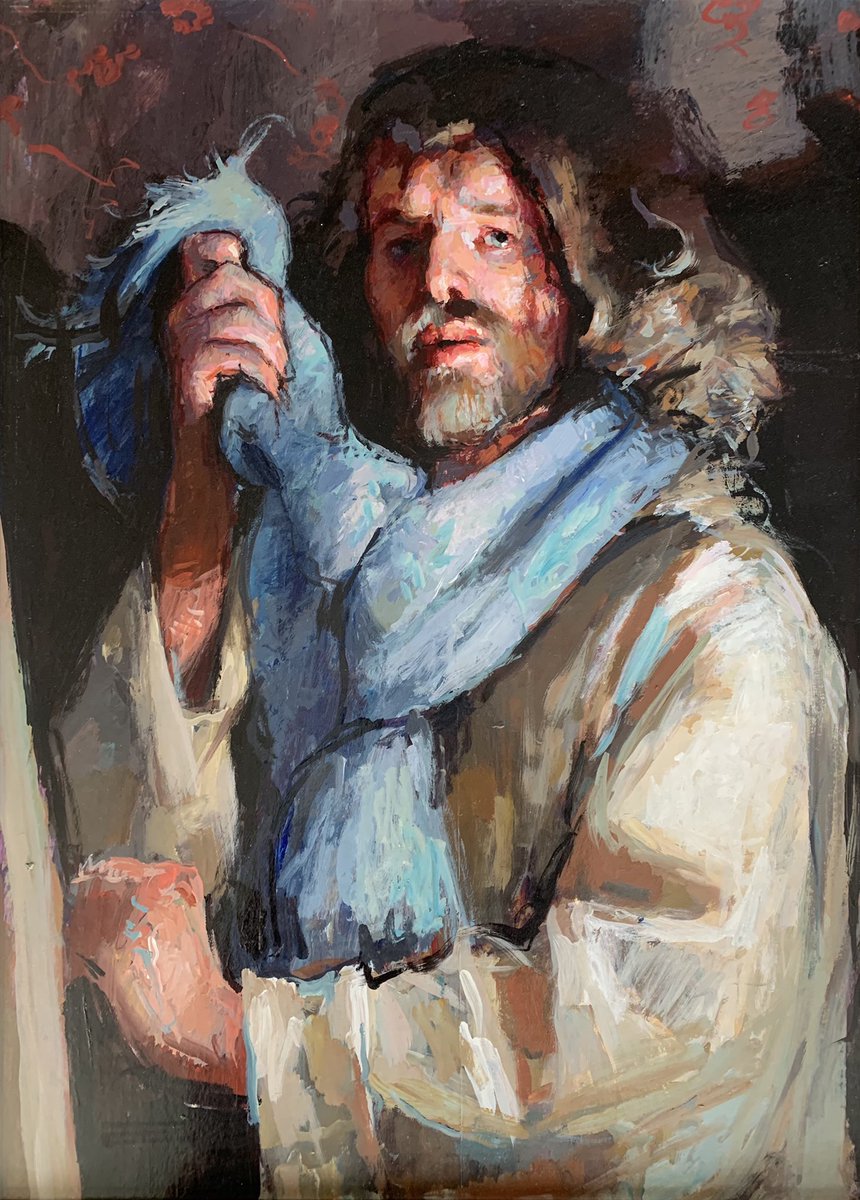 CollectArtLymm's tweet photo. NEW IN THE GALLERY!
Robert Oscar Lenkiewicz (1941-2002)
‘Self Portrait with Blue Scarf’
28” x 22”
Oil on Paper #robertoscarlenkiewicz #robertlenkiewicz #lenkiewicz #forsale #collectart #lymm #cheshire https://t.co/WSwAiEHI1c