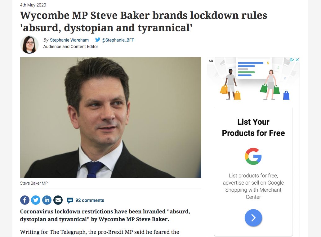 sturdyAlex's tweet image. Steve Baker demands the end of lockdown. Again. Just like he did in May and November when he declared us 'over the peak'.

When history looks at how UK gov't managed to kill so many people AND tank the economy, part of it will be "because Brexiters struggled to find a new hobby".