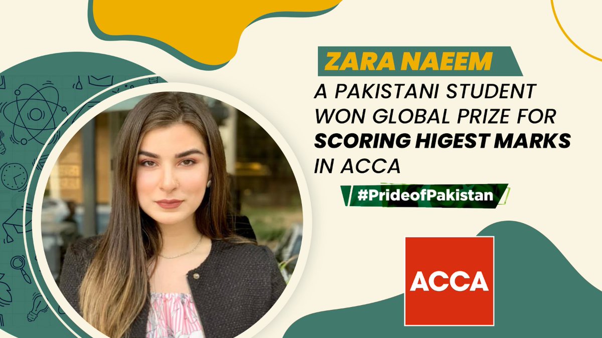 LandofPakistan's tweet image. Congratulations Pakistan 

Pakistan the Land of Amazingly Talented People

A Pakistani ACCA (Association of Chartered Certified Accountants) student has made the country proud by scoring the highest marks in the Financial Reporting exam worldwide, conducted in December 2020.