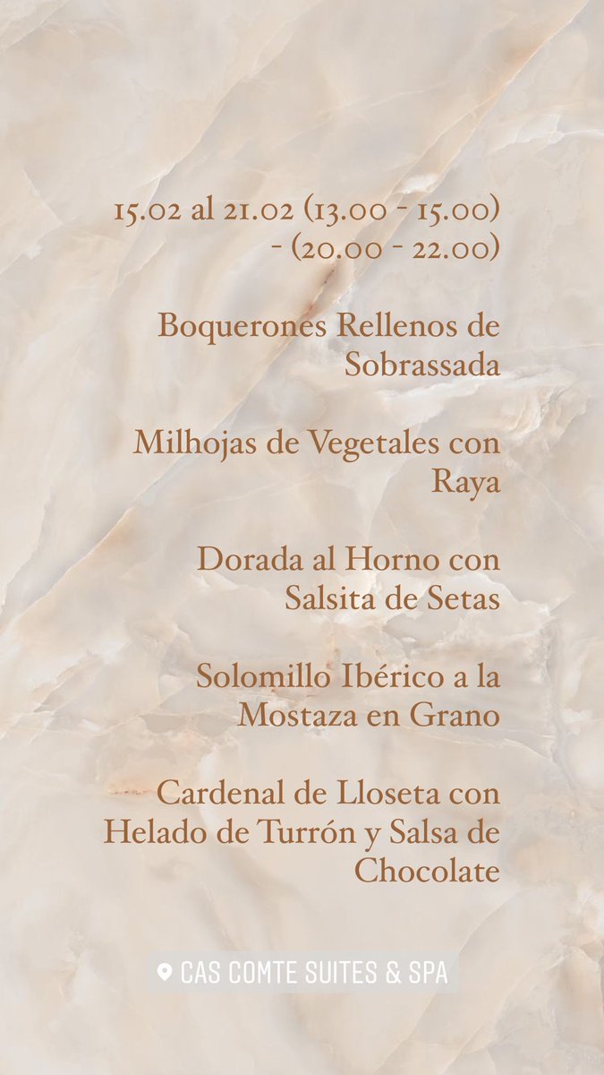 cascomte's tweet image. Menú 15.02 - 21.02 💫🍴