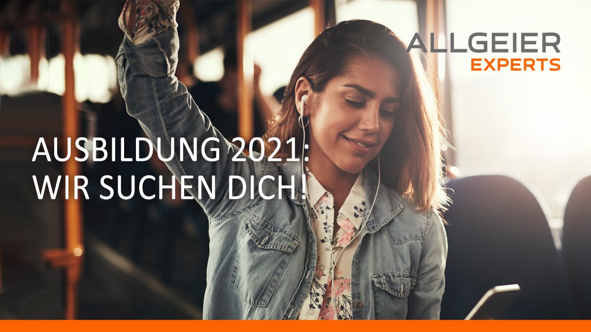 Allgeier Experts SE (@allgeierexperts) on Twitter photo Wir bilden auch 2021 Personaldienstleistungskaufleute in München, Köln, Düsseldorf und Stuttgart aus! Wichtig für unser People Business ist Verkaufstalent, Kommunikationsstärke und Freude an der Arbeit mit Menschen. Schickt Eure Bewerbung an karriere@allgeier-experts.com! Wir bilden auch 2021 Personaldienstleistungskaufleute in München, Köln, Düsseldorf und Stuttgart aus! Wichtig für unser People Business ist Verkaufstalent, Kommunikationsstärke und Freude an der Arbeit mit Menschen. Schickt Eure Bewerbung an karriere@allgeier-experts.com!