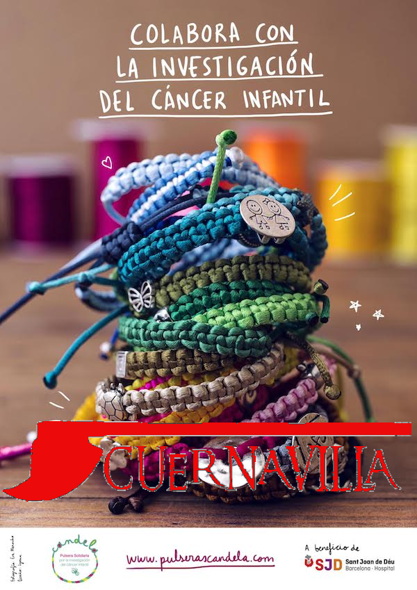 Hoy es el Día Internacional del cáncer infantil. Desde Cuernavilla colaboramos con  Pulseras Candela os invitamos a que hagáis lo mismo. Todos los clientes que hagáis una compra de más de 50 € en tienda, recibiréis una pulsera de regalo y haremos una donación a Pulseras Candela.
