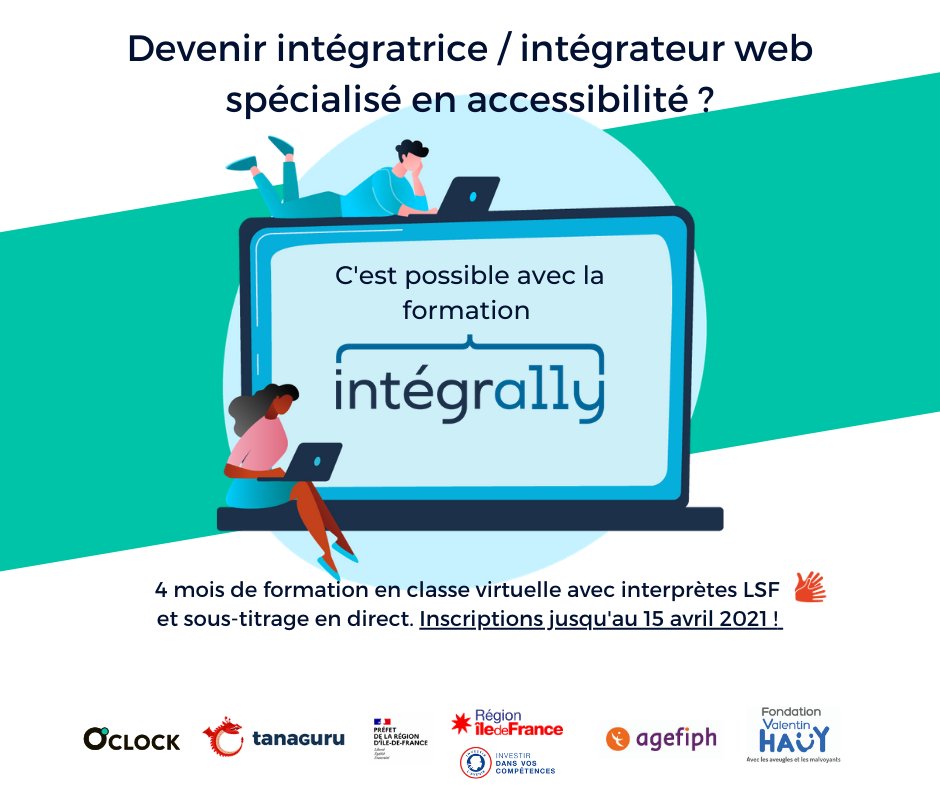 "La 2e session d'Intégra11y commence le 10 mai. Inscrivez-vous !