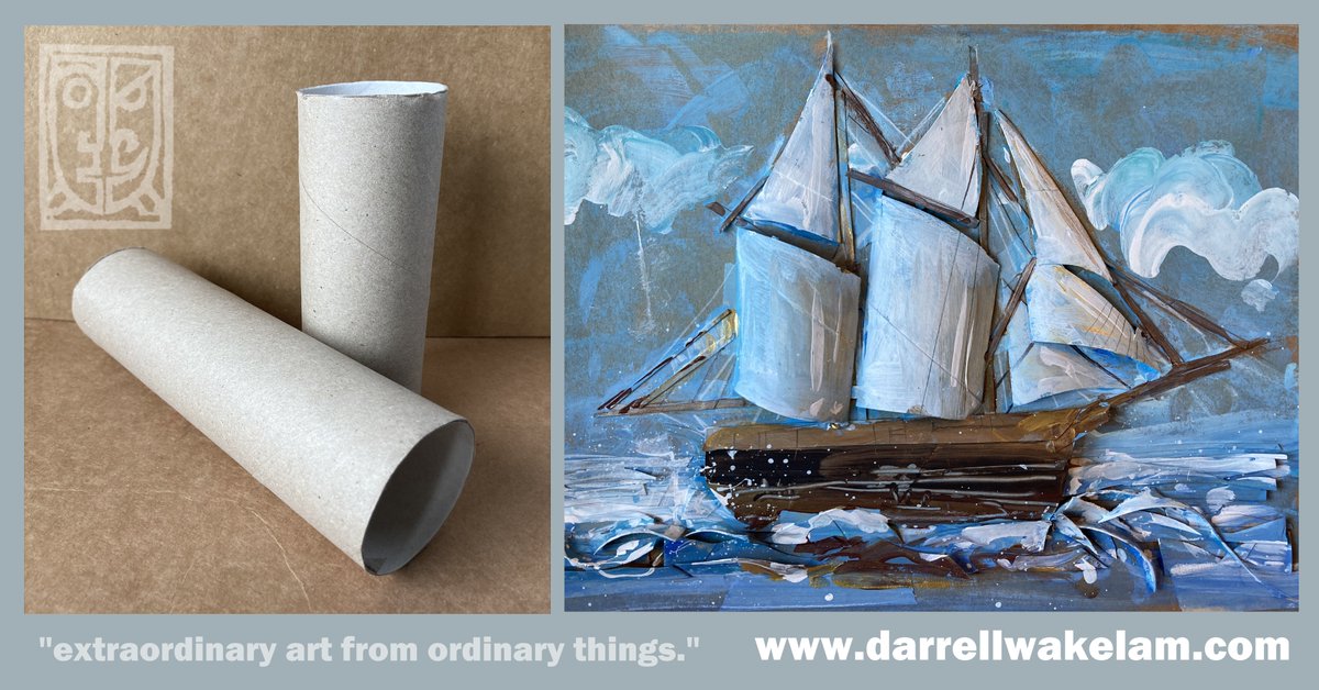 DarrellWakelam's tweet image. All you need to make this ship is two cardboard tubes, some tape or glue and a pair of scissors . . .
This is my latest project for @LymeRegisMuseum . . . for FREE instructions go to their homepage and click on the 'Make & Do' link.
darrellwakelam.com
#screenfreelearning