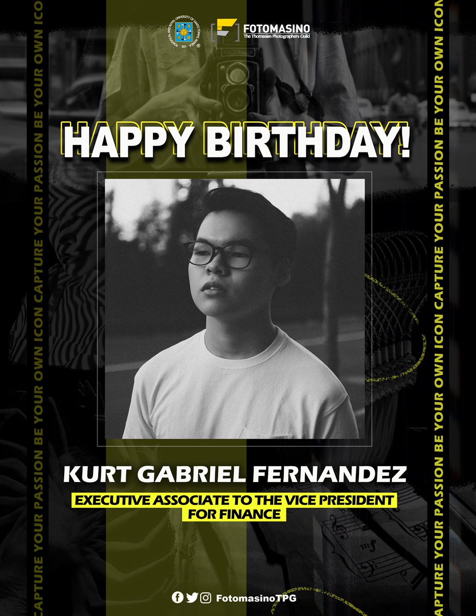 Aside from being very passionate about photography, he is also someone who would do his best to achieve growth, while doing his crafts.

We would like to greet Kurt Gabriel Fernandez, our Executive Associate to the Vice President for Finance, a belated happy birthday.

1/2 https://t.co/ajQIB1OuI4