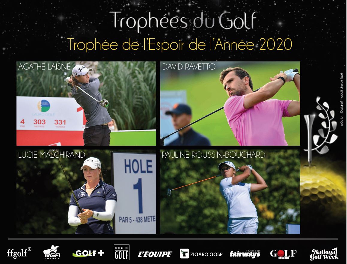 Les Trophées du Golf (@tropheesdugolf) on Twitter photo Les nommés du Trophée de l'Espoir de l'année 2020 sont :
Agathe Laisné
Lucie Malchirand
<a href="/pauline_roussin/">Pauline Roussin-Bouchard</a>
David Ravetto Les nommés du Trophée de l'Espoir de l'année 2020 sont :
Agathe Laisné
Lucie Malchirand
<a href="/pauline_roussin/">Pauline Roussin-Bouchard</a>
David Ravetto
