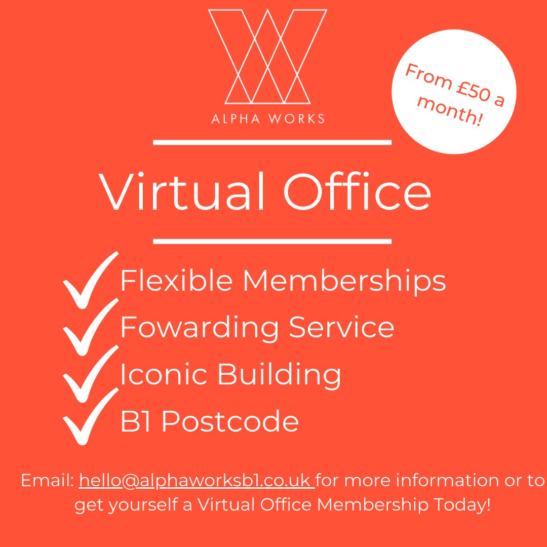 alphaworksB1's tweet photo. Looking for a Virtual Office? 

Look no further! Alpha Works can provide you and your company with a Virtual Office Service. 

Get in touch for more information or to get one of our Virtual Office Memberships Today!

#virtualoffice #membership #flexibleworkspace https://t.co/k2c4hbmcz4