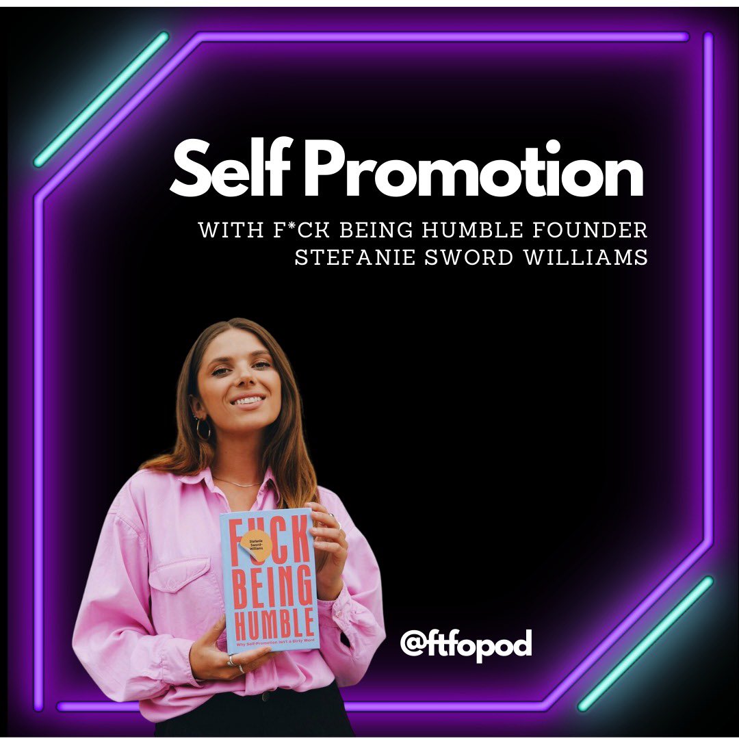 Talking to <a href="/Stefaniesw/">Stef Sword-Williams</a> the founder of <a href="/fbeinghumbleldn/">F*ck Being Humble</a> today all about Self Promotion and how speak confidently about your achievements rather than wanting to run away... podfollow.com/1363748105 #podcast #confidence #fbeinghumble #selfpromo