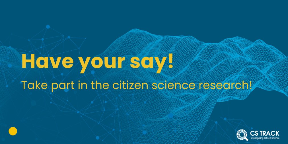 cstrackproject's tweet photo. How have you participated in any citizen science projects? 

CS Track has produced a short anonymous survey to gather your views on #citizenscience.

Respond here, share widely: https://t.co/kKoUEFMYVf

#citsci #SDGs #OpenScience https://t.co/XRYKOQhpAU