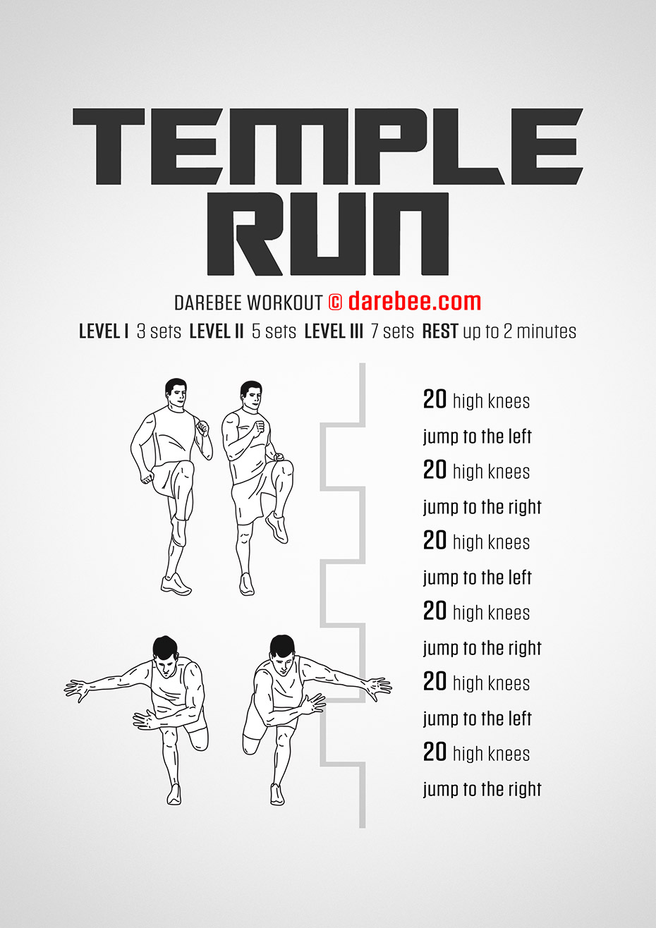 DAREBEE on X: Workout of the Day Temple Run Workout by #DAREBEE PDF  Download   / X