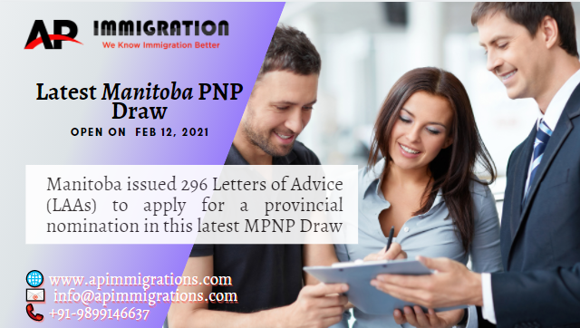 ApImmigrations's tweet image. Manitoba PNP opened new draw on 12th Feb. Manitoba invited 296 immigration candidates in its latest Provincial Nominee Program (PNP) draw.  Read more: bit.ly/3rOglsS
You may talk to our experts on 91-9899146637 or E-mail at info@apimmigrations.com
#mpnp #ManitobaPNP #pnp