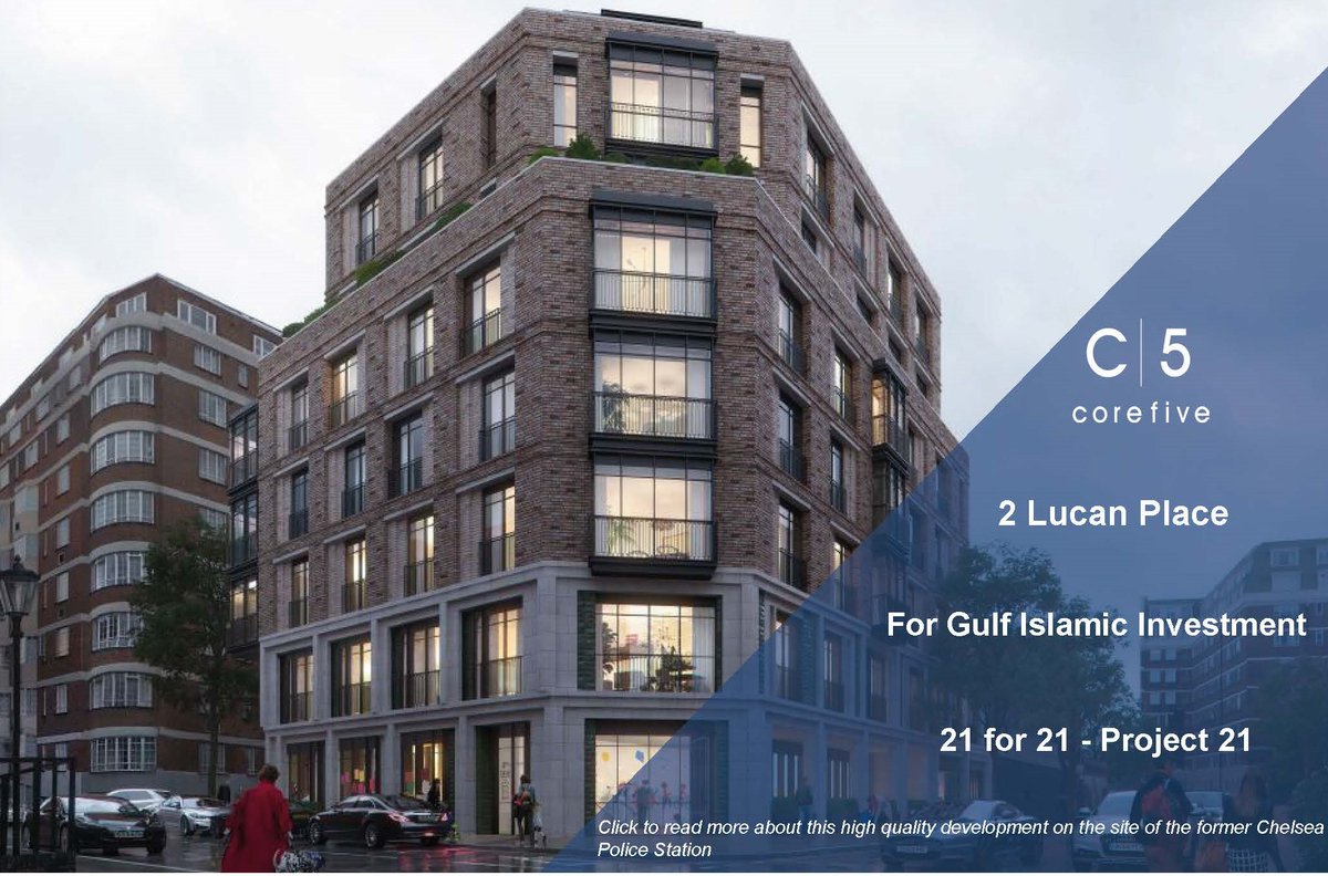 C5’s #21for21 – Project 21

Lucan Place for Gulf Islamic Investment

Click to read more about this high quality development on the site of the former Chelsea Police Station 

corefive.co.uk/core-fives-21-…