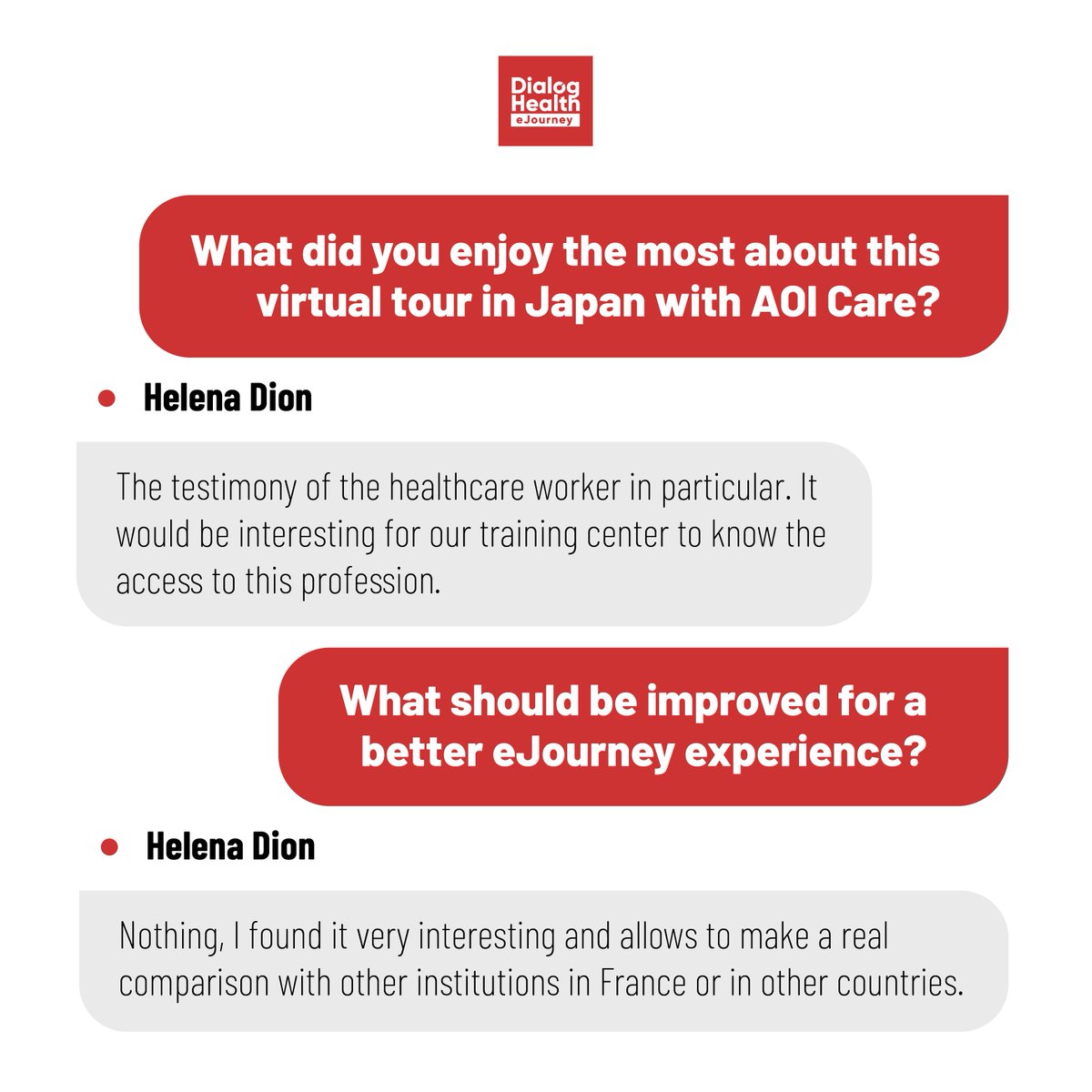 Today you will discover Helena Dion's thoughts on the virtual study tour on AOI Care, a community-based intergenerational care home and day centre for older adults in Japan. 

Discover this eJourney: buff.ly/3my5JMm