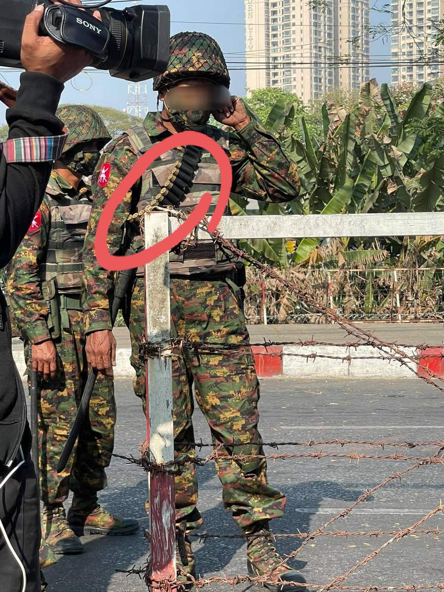 HtetTzmn's tweet photo. Are these weapons for unarmed civilians as in photos??
We want our safety back!
We want our democracy back!
#WhatsHappeningInMyanmar 
#Feb15Coup https://t.co/LU3Gsf1lzZ