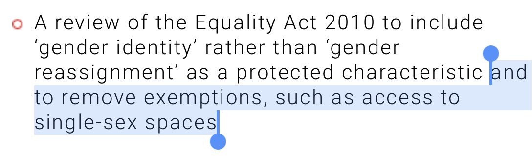 If you campaign for:- gender ID as a characteristic - removal of exemptions for sexYou do in fact remove sex as a protected characteristic. This is not difficult to understand, and to claim no such attempt has ever been made, is disingenuous.