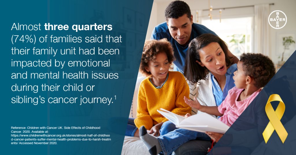 BayerPharma's tweet photo. This International Childhood Cancer Day, we are raising awareness and recognizing the impact that a #cancer diagnosis can have on a patient’s entire family. Learn more about the importance of accessing emotional support: https://t.co/HsPx6SFZIj #ICCD21 #BeatingChildhoodCancer https://t.co/ccE8bhPmS7