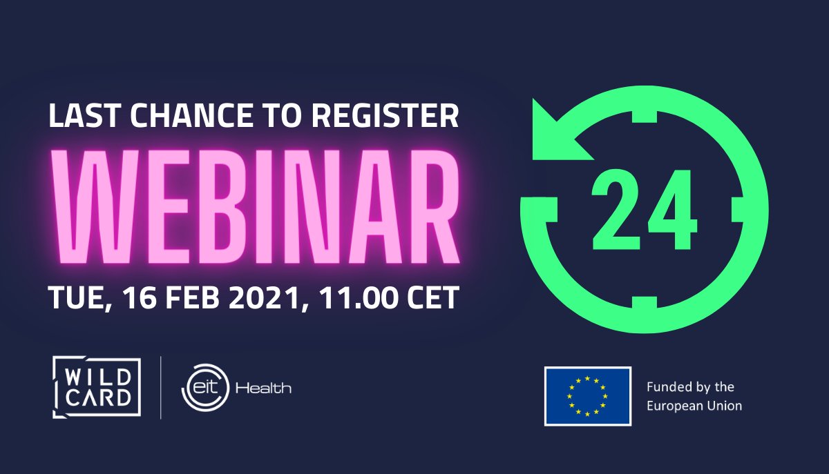 Hurry up! We are closing registrations for #livewebinar tomorrow! Don't lose the chance to ask your questions about <a href="/EITHealth/">EIT Health</a> Wild Card 2021 edition. Register here: bit.ly/34meke7