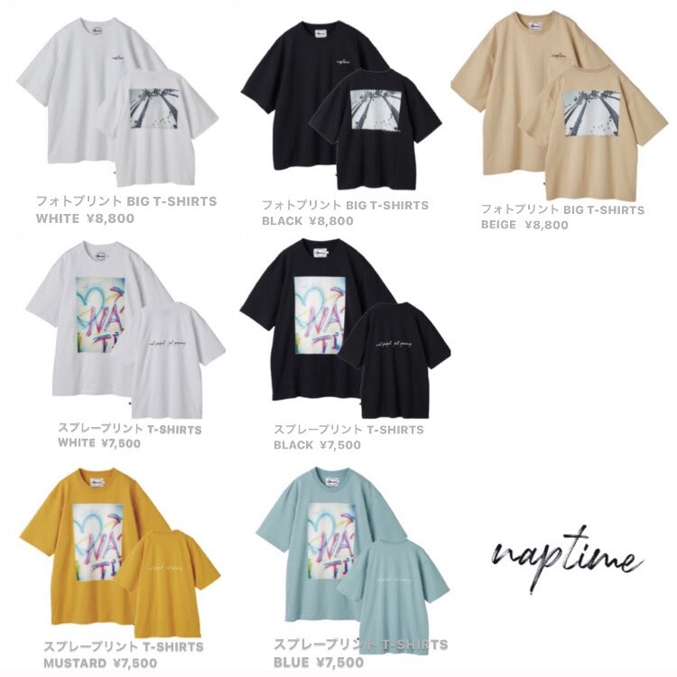 Naptime. フォトプリントBIG Tシャツ/ピンク-