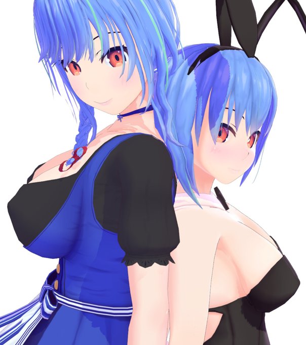 本日の進捗
・色変えテクスチャ作成
・ファンティアへ色変えテクスチャ追加
これでシリアちゃんと姉妹(丼)風にできるよ!
昼・夜・誘いのエレノアさん色変えテクスチャ追加してますので良ければどうぞ～🤗
Ray-mmdはローポリだとカクカクが目立つのでハイポリ版着手しないとね 