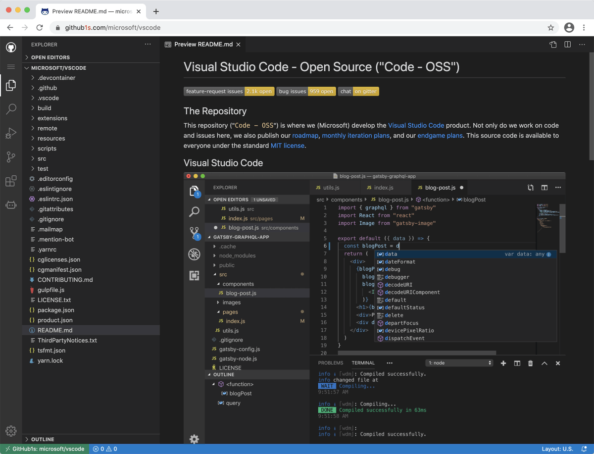 jasmedia's tweet photo. One second to read GitHub code with VS Code https://t.co/8l5jzWiOYu https://t.co/UrSBffaxXx