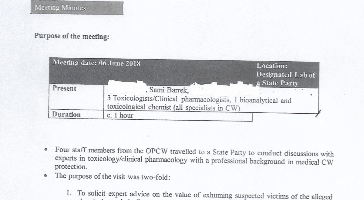 7) This report is ignored in Bellingcat's book, even though it concluded that the observed symptoms were not consistent with chlorine gas poisoning them where they were found.  @samibarrek  @LenP91535865  https://wikileaks.org/opcw-douma/document/actual_toxicology_meeting_redacted/