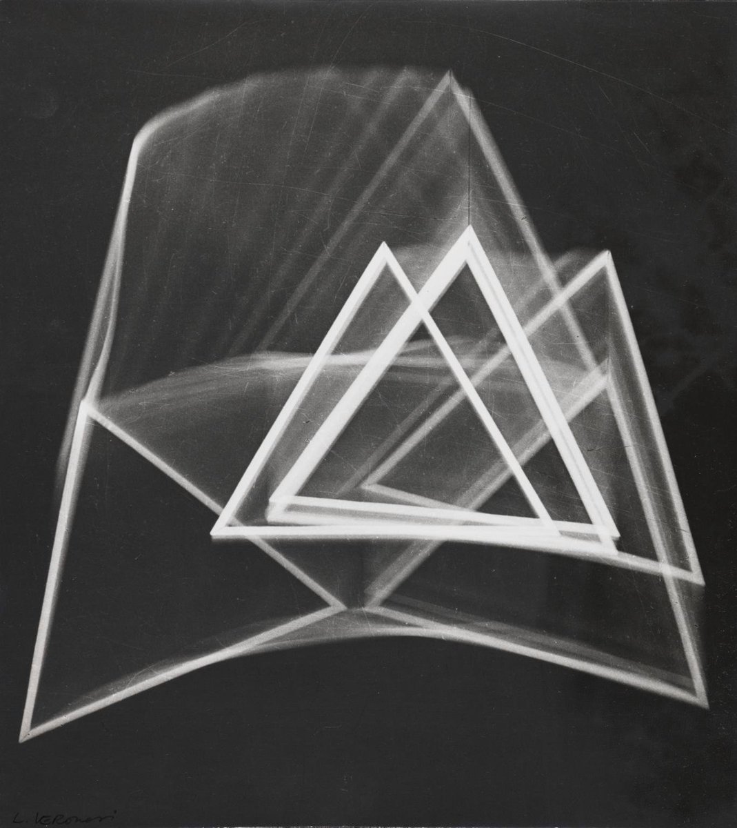 Luigi Veronesi's photograms combine camera-less exposure techniques and oil painting within a Bauhaus influence. (1908 - 1998)