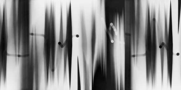 William Klein's (b. 1928) early interest in photography captured his abstract paintings with slow shutter speeds, creating these beautiful photographic renderings.