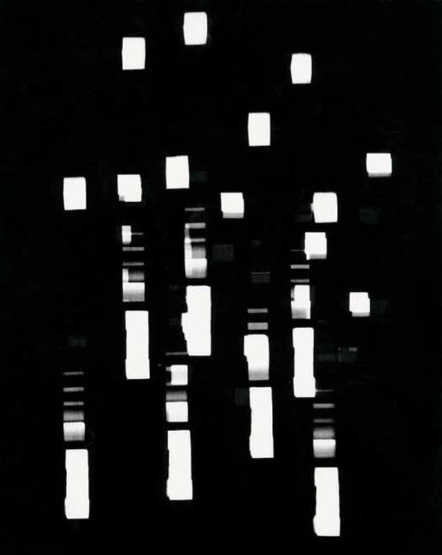 William Klein's (b. 1928) early interest in photography captured his abstract paintings with slow shutter speeds, creating these beautiful photographic renderings.