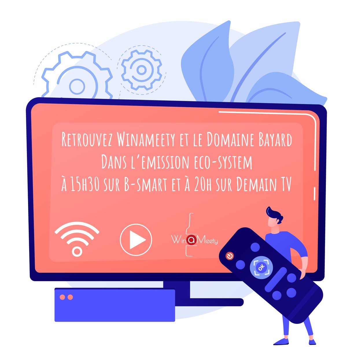 Découvrez l'interview de Florent Popille &amp; Léa Schnebelen du Domaine Bayard aujourd'hui à 15h30 sur B-smart ! 😉🍷🍇
Pour regarder l’émission, rendez-vous sur : le Canal 31 de la TNT ; le Canal 245 (Bouygues) ; le Canal 172 (Canal+) ; le Canal 349 (Free) et le Canal 230 (Orange)