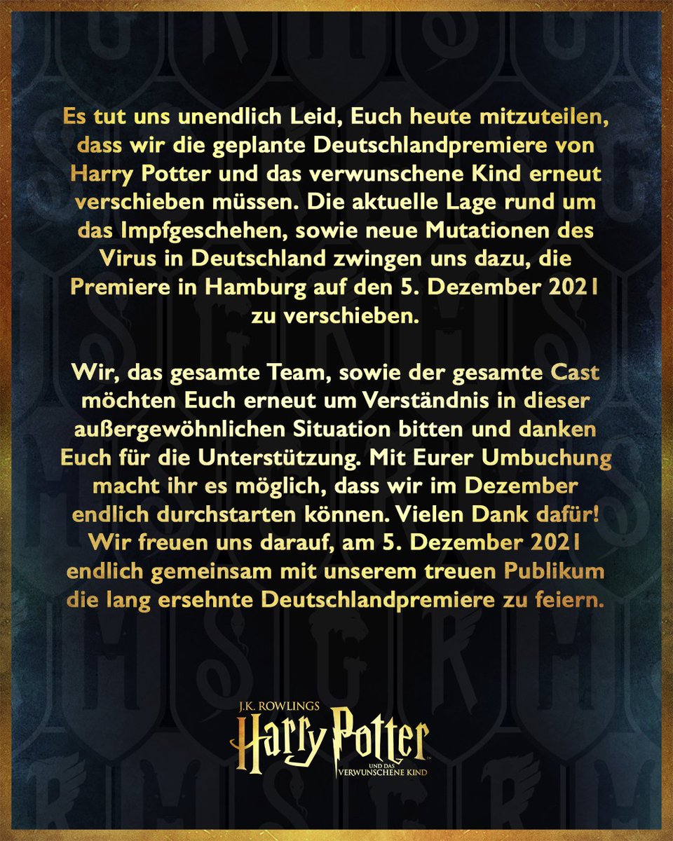 Cursed Child De Hptheaterde Twitter