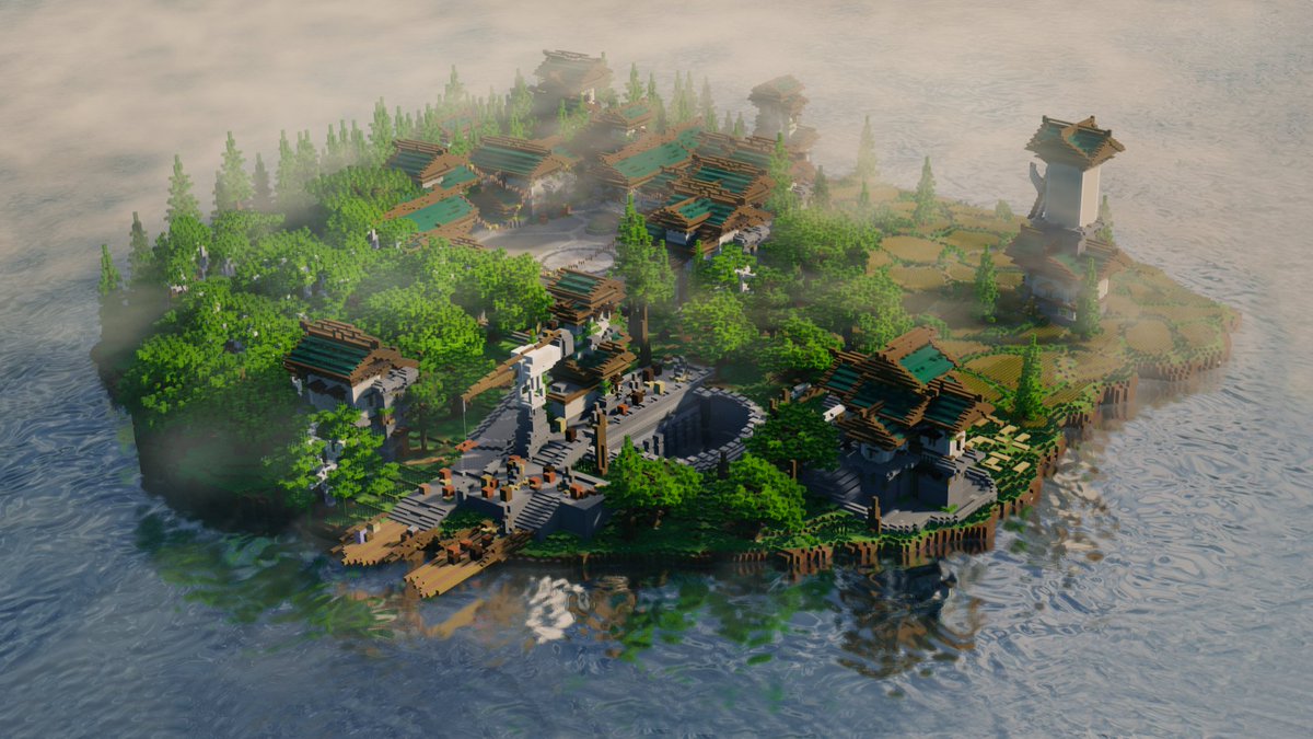 Floating Village
Render by: @Joebricksy 
Build by: <a href="/AventureStudios/">A Venture Studio</a> 

#AventureStudios #Minecraft  #minecraft建築コミュ  #mc
