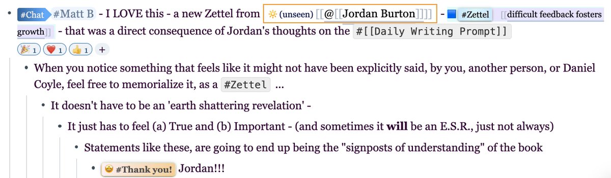 128/n Zettels appearing in-graph, this one from  @JoBBurt , are the "pief! ... und einmal ist da" moment -Quote is from Einstein, who described emerging ideas like hatching chicks - "peep! ... and suddenly ... it's there."