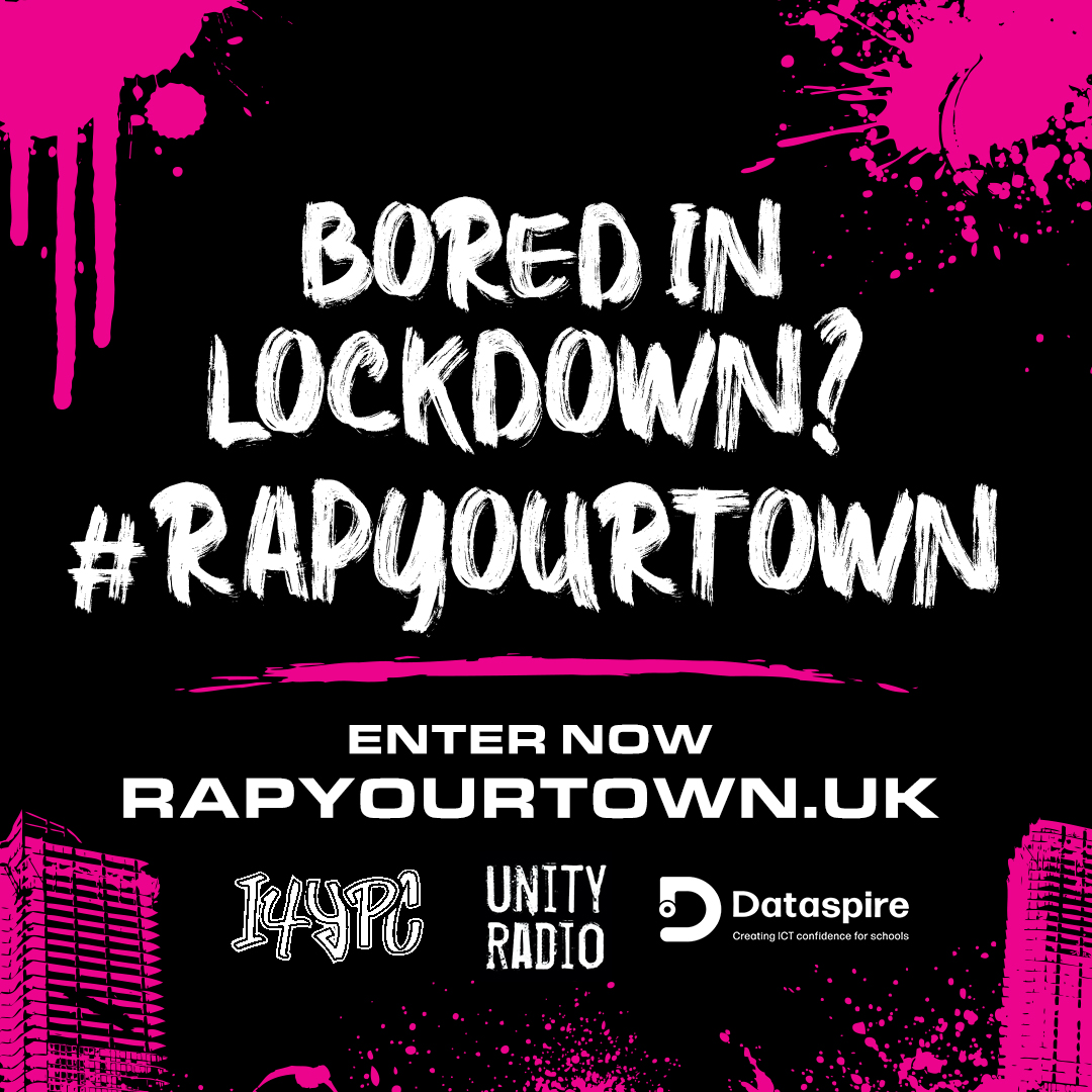 Aged 13-19? Fancy yourself as a rapper? Wanna learn some new skills? @I4YPC, in association with @dataspire and #UnityRadio, are running an online rapping workshop and competition. If you feel stuck in lockdown, get creative and get on to rapyourtown.uk/unity fore more info!