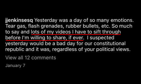 What is even more suspect — Jenkins claims to be sitting on video from the J6 “Stop the Steal” rally-turned-riot that he will likely never share. Later in his public comment, Jenkins condemned the ASB for not contacting him as part of their investigation into Moorehead. (9/12)
