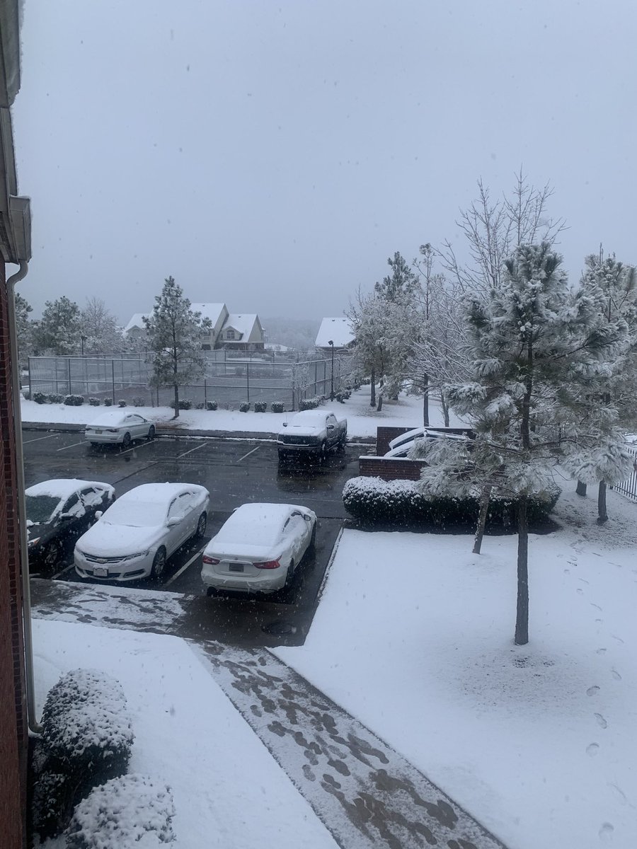 AutryLaura's tweet image. Well I woke up to this and no work today