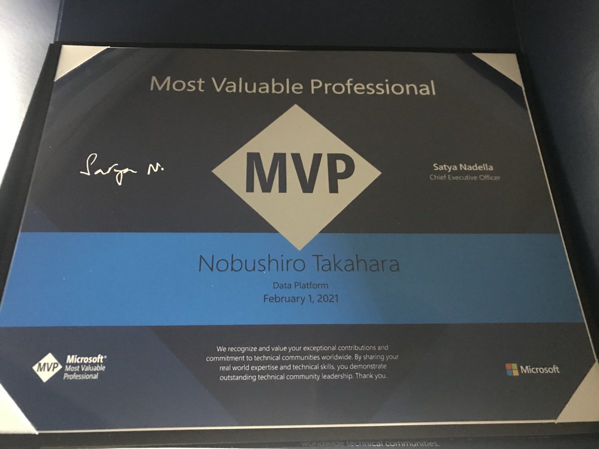 I am pleased to receive the Microsoft MVP for Data Platform award this month. I will continue to post technical information.

mvp.microsoft.com/en-us/PublicPr…
