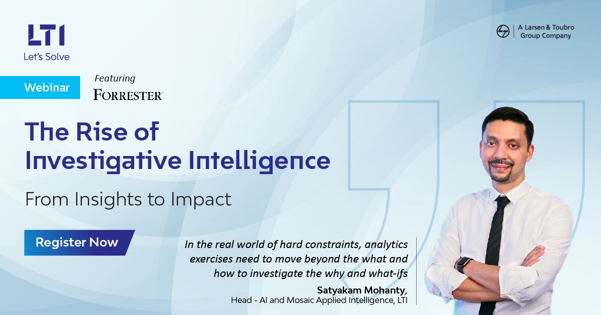 ltm_ofcl's tweet photo. Don’t miss this interactive session, where @satymohanty will give you an inside scoop on LTI’s investigative intelligence platform, Leni, and how it’s helping organizations jumpstart their data-to-decisions journey https://t.co/rDZ1OToqKy #AI #Insightsdriven #Analytics #AskLeni https://t.co/Kn43itgpbJ