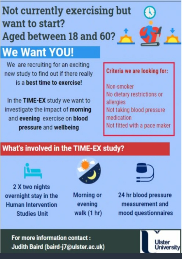 NICHE_ULSTER's tweet photo. ‘’Looking to get away?’’ 

Look no further! Join the TIME-EX study for an all-inclusive overnight stay at the North Coast (in the human intervention studies unit). Are you aged 18-60? Then this is for you! 

To participate fill out the questionnaire 👇 
https://t.co/mjvO3I5D65 https://t.co/StdfaSeuIU