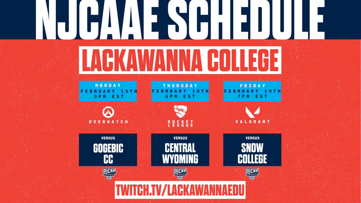 falconssports's tweet photo. Lackawanna College Esports with another action packed week!  Watch all Falcons Esport events LIVE at https://t.co/jIh7Z32edV https://t.co/levEsHmsBV