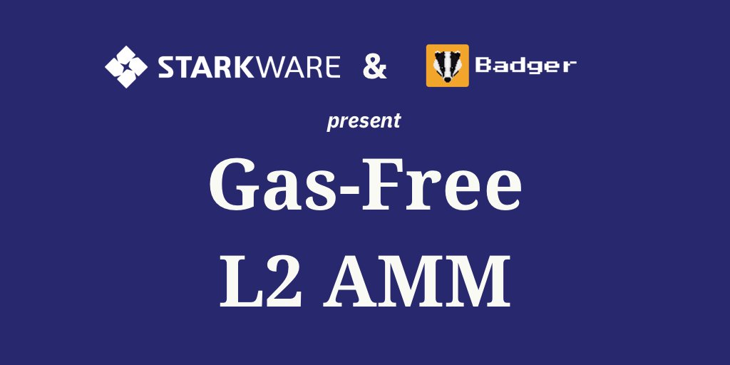 StarkWareLtd's tweet image. We are happy to announce:
@BadgerDAO is launching on StarkNet!
The 1st gas-free ZK-Rollup AMM dedicated to tokenized Bitcoin.