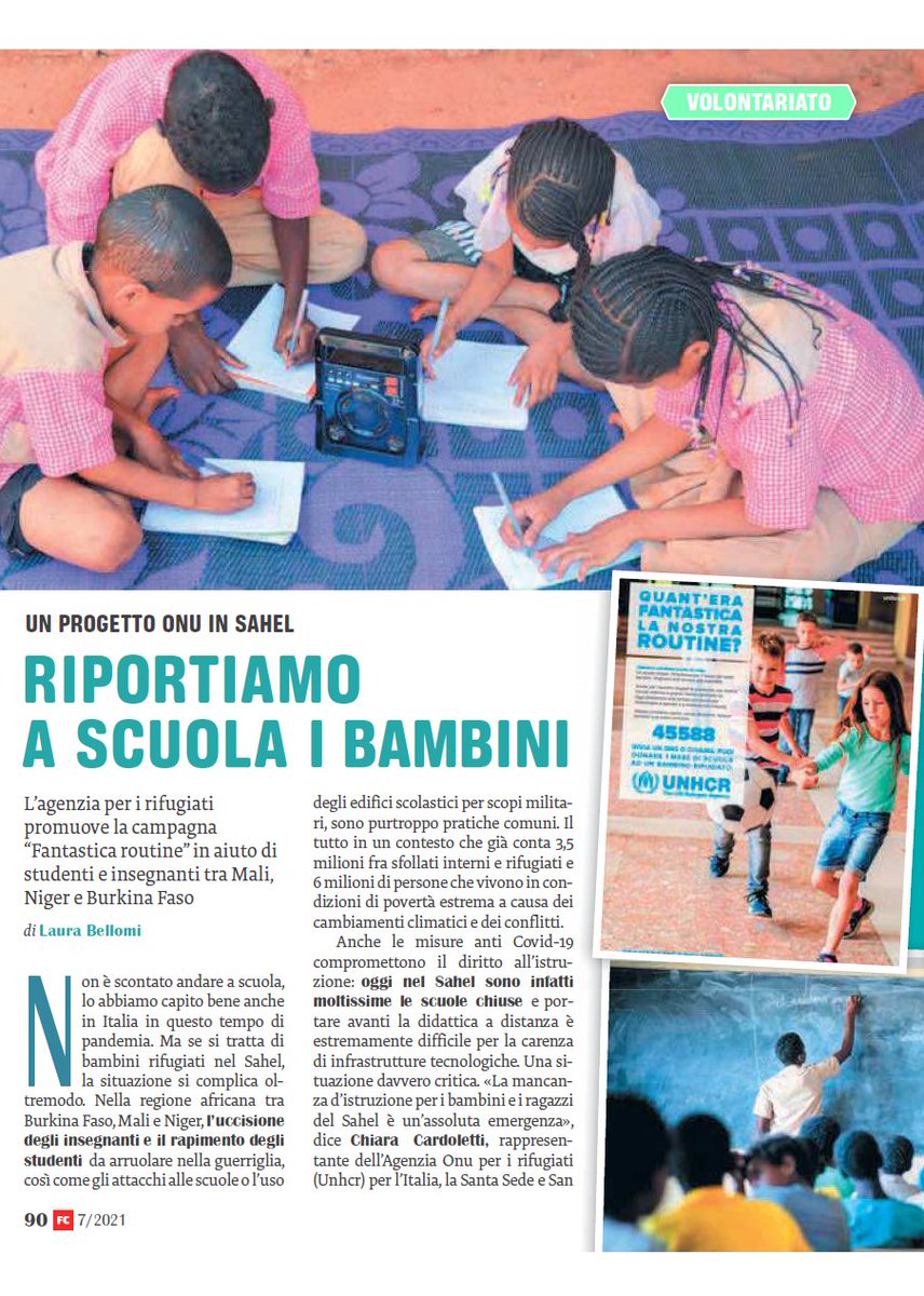 In un'area come il #Sahel, in cui 6 milioni di persone vivono in condizione di povertà estrema, dove va a finire il diritto all'istruzione se alla precarietà e alla violenza diffusa si aggiungono anche tutte le difficoltà legate alla pandemia? Su <a href="/fam_cristiana/">Famiglia Cristiana</a>