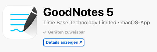 cadimima's tweet photo. Frage ans #twlz Im #AppleSchoolManager wird #goodnotes5 nur als macOS-App angezeigt. Die würde so ja auf den iPads nicht gehen, sondern nur auf MacBooks, richtig? https://t.co/g8s3NxEMcY