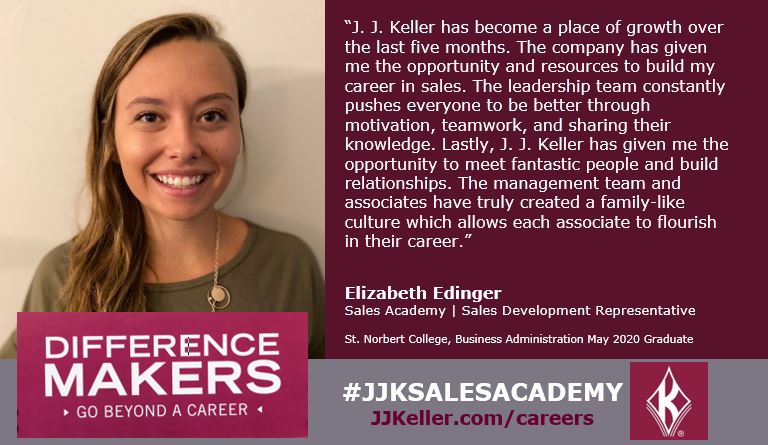 J. J. Keller will be attending the @stnorbert Virtual Career & Internship Fair this Thursday, February 18th from 1pm-6pm. Join us in making a difference! #JJKellerDifference #jjksalesacademy #jjksales #stnorbertcollege #snc

See the link below to sign up!
snc.edu/careers/events…