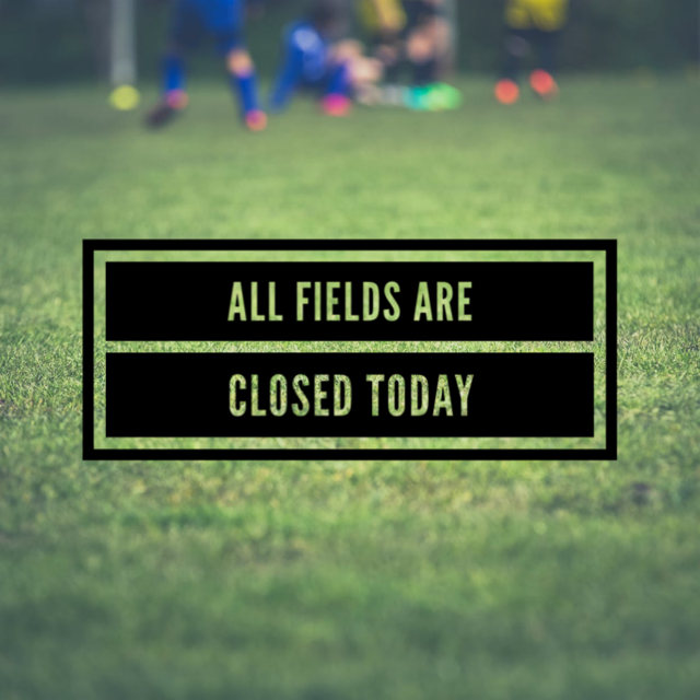 Another day, another announcement about field closures due to rain. All county fields are closed today. #spartanburgparks
